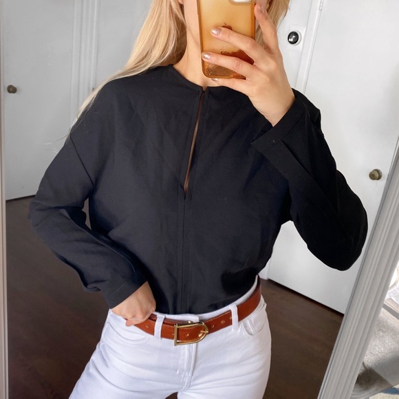 π€ ZARA BLACK BASIC LOOSE FIT BLOUSE! - Picture 5 of 13